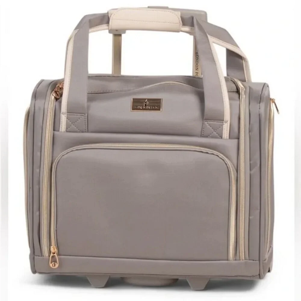 London Fog Under Seat Carryon HARTFORD II Grey Cream 15